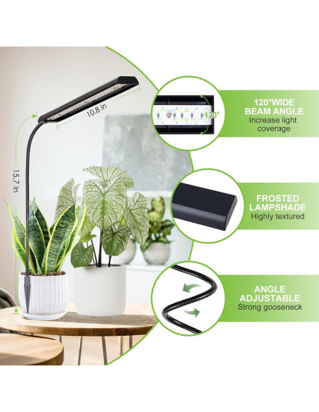 Luz de Crecimiento FOXGARDEN 52 LED con Temporizador y Brazo Flexible Luz de Crecimiento FOXGARDEN 52 LED con Temporizador y Brazo Flexible