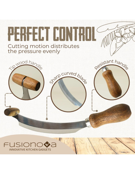 Cuchillo de Queso Fusionova 10.9 cm Doble Mango Inoxidable Cuchillo de Queso Fusionova 10.9 cm Doble Mango Inoxidable