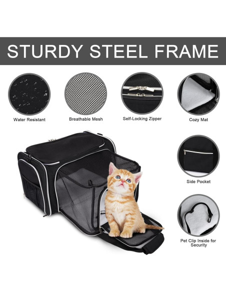 Bolsa Transportadora Expandible para Gatos y Perros BAGLHER Bolsa Transportadora Expandible para Gatos y Perros BAGLHER