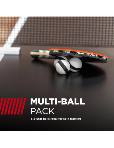 Pelotas de Tenis de Mesa STIGA 2 Estrellas 40 mm Multicolor