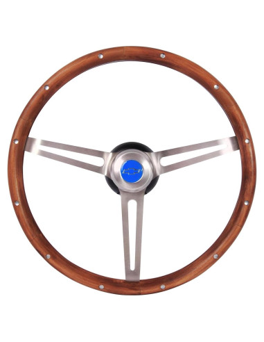 Volante Grant Clásico GM 38 cm Madera Nogal 3 Radios