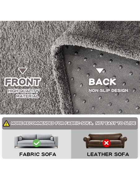 Funda de Sofá MYSKY HOME 2 Cojines Antideslizante Gris Funda de Sofá MYSKY HOME 2 Cojines Antideslizante Gris
