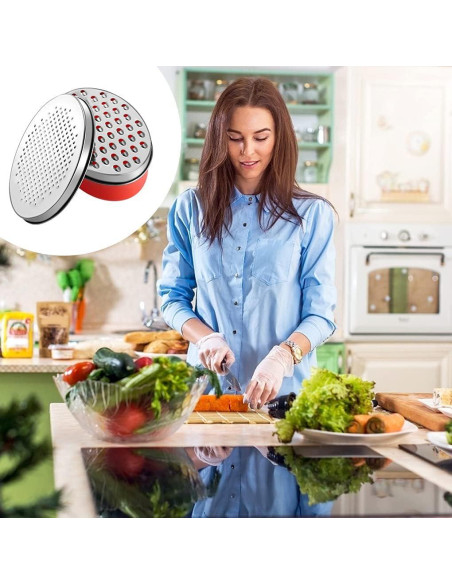 Rallador de Acero Inoxidable YuLohass 2-en-1 con Contenedor Rallador de Acero Inoxidable YuLohass 2-en-1 con Contenedor