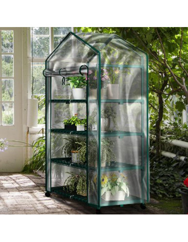 Invernadero Mini 4 Niveles Home-Complete con Ruedas y PVC