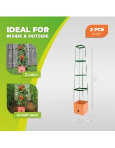 Caja de Macetas Autorriego Bio Green Maxitom | 2 Pcs | 18L 2