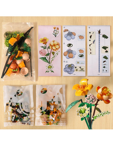 Mini Bloques Ramo de Flores ZIYOSTAR 456 Piezas DIY