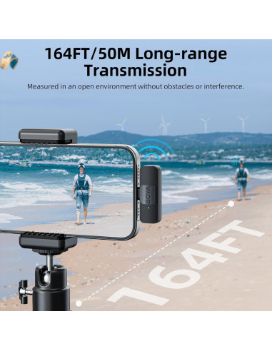 Micrófono Lavalier Inalámbrico BOYA BY V20 para Smartphone