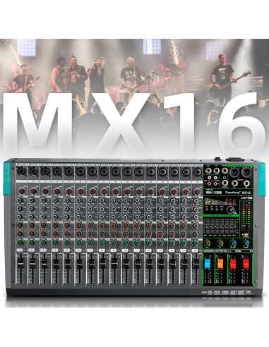 Mezclador de Sonido Depusheng MX16 16 Canales USB 48V DSP