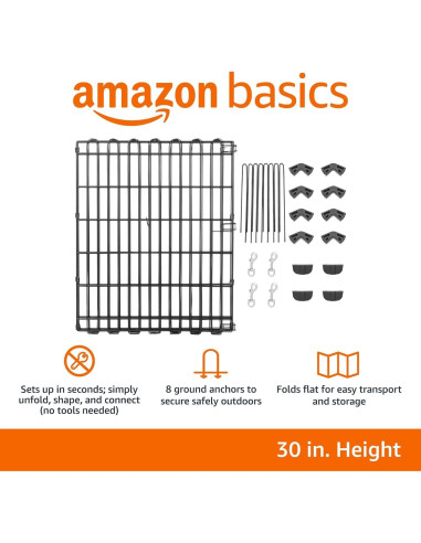 Reja de Ejercicio Plegable Amazon Basics Pequeña 76,2 cm