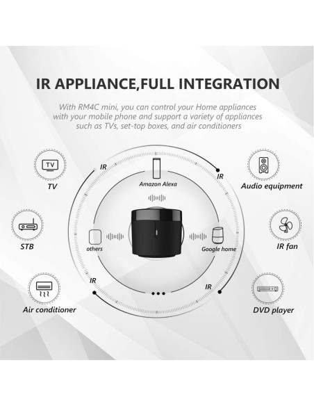 Control Remoto Universal BroadLink RM4 Mini IR Wi-Fi 2.4 GHz Control Remoto Universal BroadLink RM4 Mini IR Wi-Fi 2.4 GHz