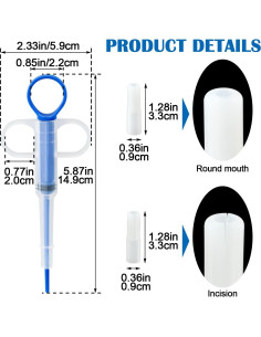 6pcs Dispensador de Medicina para Mascotas Pndeyo Azul 2