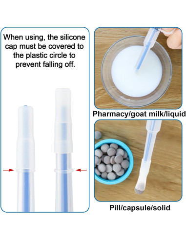 6pcs Dispensador de Medicina para Mascotas Pndeyo Azul