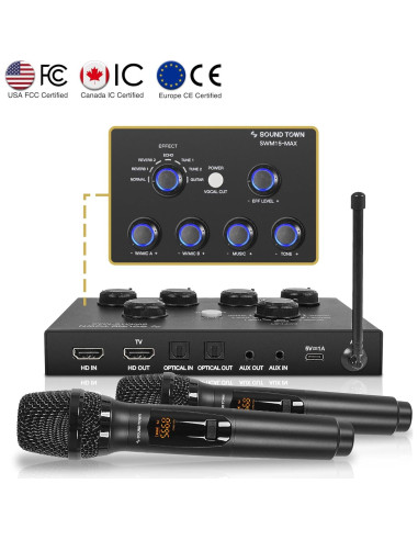 Mezclador Karaoke Inalámbrico Sound Town SWM15-MAX 16 Canales