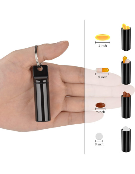Estuche Portátil para Pastillas TecQach 3 Piezas Aluminio Estuche Portátil para Pastillas TecQach 3 Piezas Aluminio