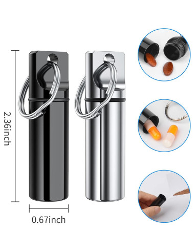 Estuche Portátil para Pastillas TecQach 3 Piezas Aluminio