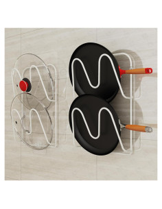 Soporte de Tapa de Olla MZTOOL 4 Niveles Blanco Organizador