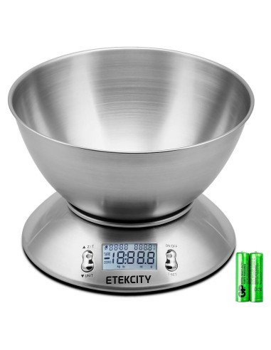 Báscula de Cocina Digital Etekcity 5kg Acero Inoxidable