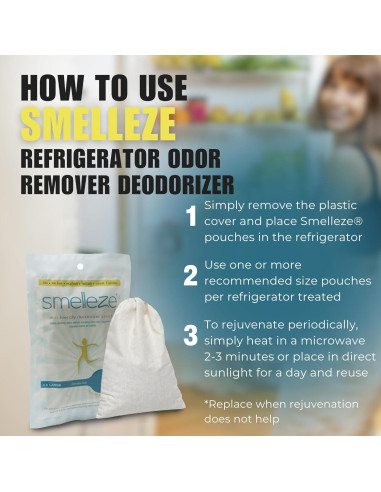 SMELLEZE Bolsa Ecológica Eliminadora de Olores Refrigerador 22600-CFBA