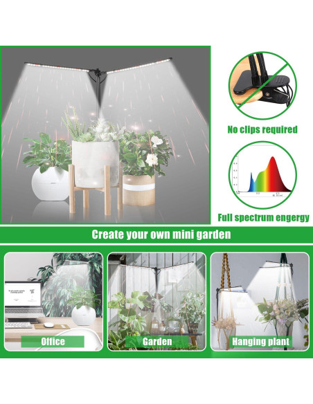 Luz de Crecimiento de Plantas Bodkar BK-PL1007 6000K Ajustable Luz de Crecimiento de Plantas Bodkar BK-PL1007 6000K Ajustable