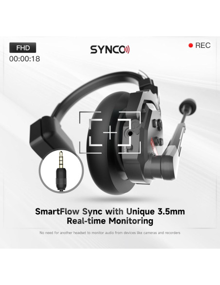 Sistema Intercomunicador Inalámbrico SYNCO X5 400m 5 Personas Sistema Intercomunicador Inalámbrico SYNCO X5 400m 5 Personas