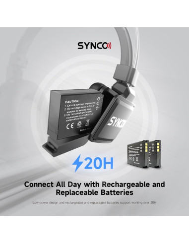Sistema Intercomunicador Inalámbrico SYNCO X5 400m 5 Personas