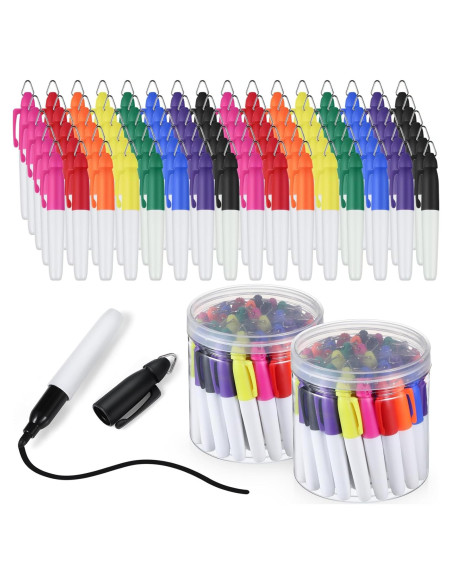 Ctosree Mini Marcadores Permanentes 80 Pcs Multicolor con Clips Ctosree Mini Marcadores Permanentes 80 Pcs Multicolor con Clips