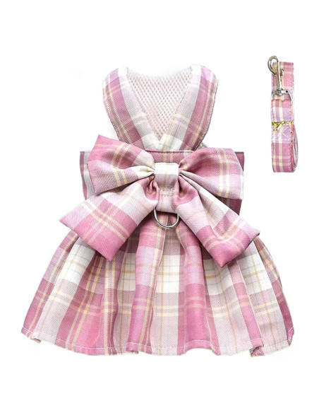 Conjunto Arnés y Vestido para Perro PETCARE Rosa S Conjunto Arnés y Vestido para Perro PETCARE Rosa S