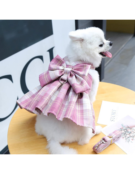 Conjunto Arnés y Vestido para Perro PETCARE Rosa S Conjunto Arnés y Vestido para Perro PETCARE Rosa S