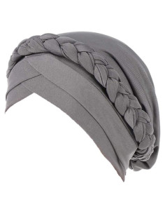 Gorro Beanie para Quimioterapia Mujer Algodón Gris