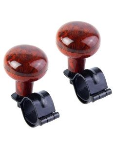 Perilla de Volante Vankcp 2 Pcs Madera ABS para Vehículos