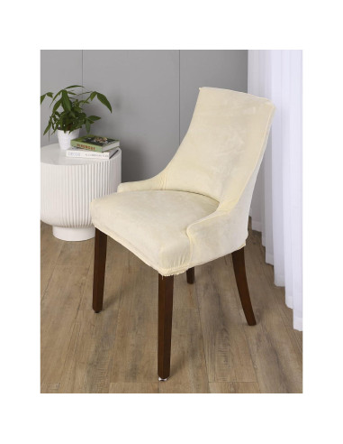 Funda de Silla Alta MIFXIN Terciopelo Beige Juego de 4