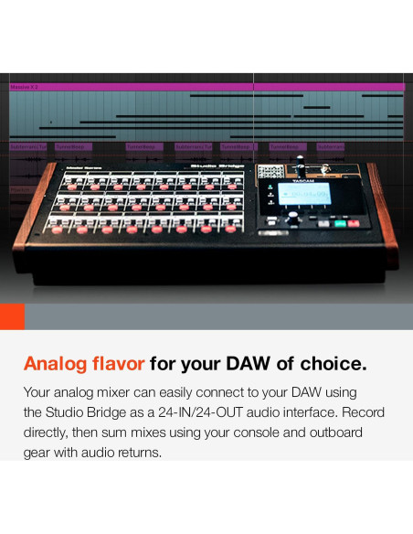 TASCAM Studio Bridge Grabador Multicanal 24 Canales USB TASCAM Studio Bridge Grabador Multicanal 24 Canales USB