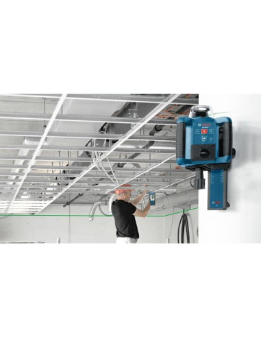Receptor láser Bosch LR1G 152 m con soporte y batería