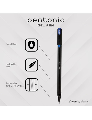 Bolígrafos de Gel Pentonic 24 Colores, Punta Fina y Media