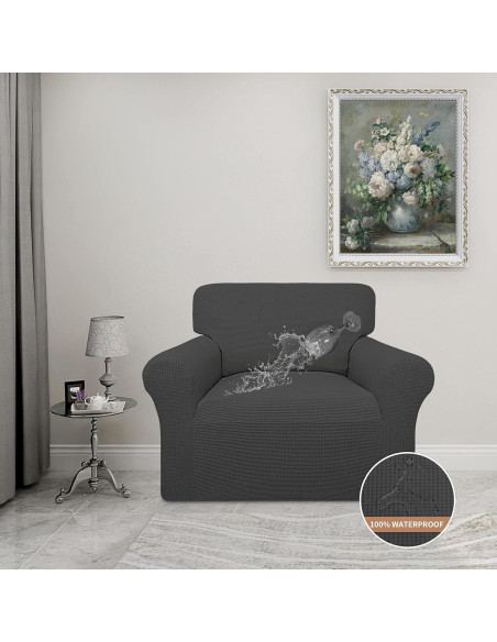 Easy-Going Funda de Silla Sofá Impermeable Gris Oscuro Easy-Going Funda de Silla Sofá Impermeable Gris Oscuro