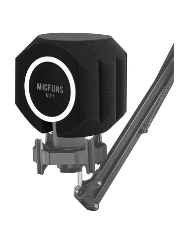 Filtro de Pop para Micrófono NF1 - Insonorizante Negro 8x6 cm