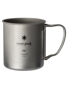 Taza de Camping de Titanio Snow Peak 450ml Ligera y Compacta