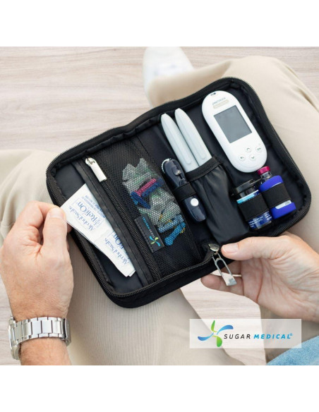 Funda para Suministros Diabéticos Sugar Medical | Negro Funda para Suministros Diabéticos Sugar Medical | Negro