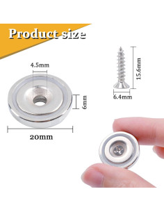 12 Imanes de Neodimio MIN CI 20mm Alta Resistencia 2