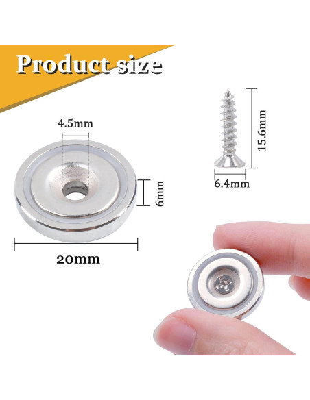 12 Imanes de Neodimio MIN CI 20mm Alta Resistencia 12 Imanes de Neodimio MIN CI 20mm Alta Resistencia