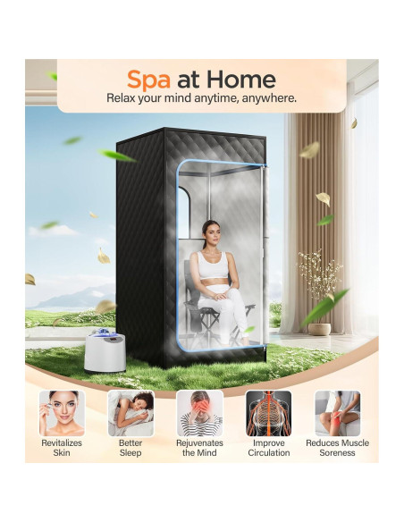 Sauna Portátil Yongkang 1200W 3L Control Remoto Azul Sauna Portátil Yongkang 1200W 3L Control Remoto Azul