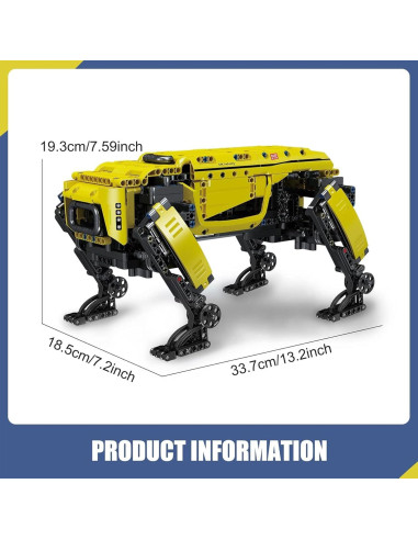 Robot Perro Mould King WX15066 Amarillo 936 Piezas RC