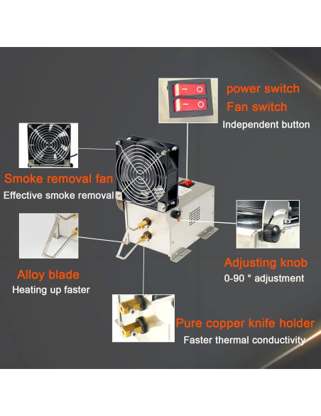 Cortador de Cuerda Eléctrico RONGTER 60W con Ventilador Cortador de Cuerda Eléctrico RONGTER 60W con Ventilador