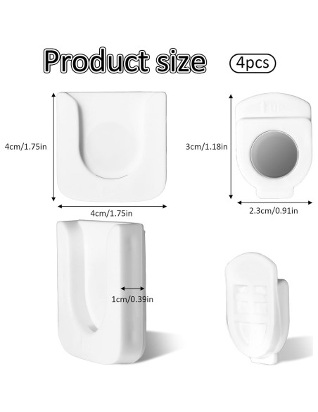 Soporte Magnético para Control Remoto Gjinxi - 4 Piezas, Blanco Soporte Magnético para Control Remoto Gjinxi - 4 Piezas, Blanco