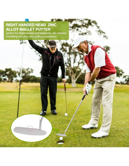 Putter de Golf Asyxstar 83 cm Diestro con 2 Pelotas Putter de Golf Asyxstar 83 cm Diestro con 2 Pelotas