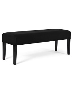 Cubierta de Banco de Comedor WOMACO Spandex Negra Grande