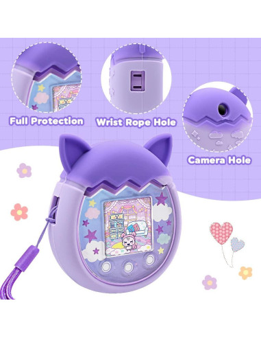 Funda de Silicona Winceed para Tamagotchi Pix - Púrpura