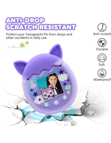 Funda de Silicona Winceed para Tamagotchi Pix - Púrpura