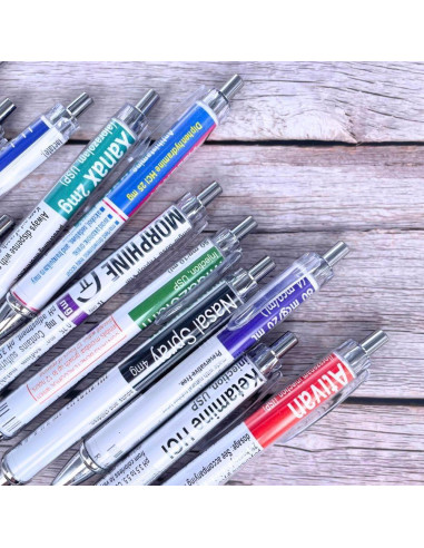 Bolígrafos Farmacéuticos YJ PREMIUMS 12 Pcs Multicolor