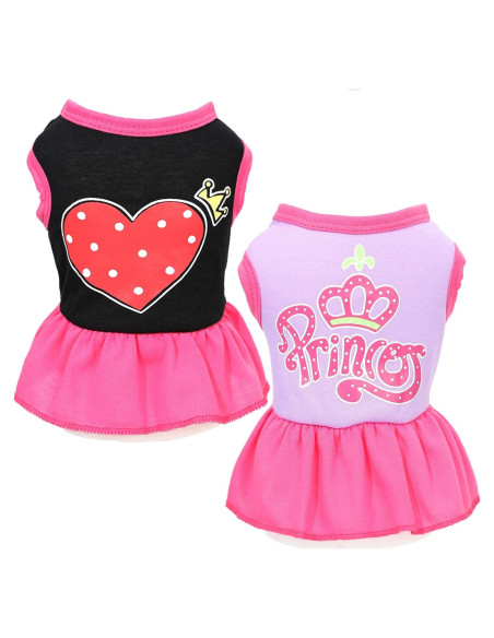 Conjunto de Vestido para Perro Uswalnna 2 Piezas Primavera Conjunto de Vestido para Perro Uswalnna 2 Piezas Primavera